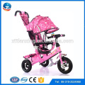 Mother baby stroller tricycle kids bike, kids metal tricycles for toddlers, toddler tricycle with push bar canopy